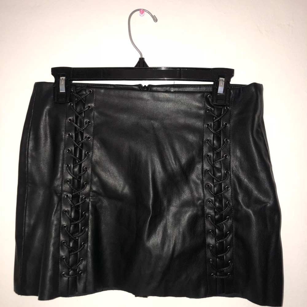 Zara leather mini skirt